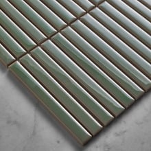 Reid Gloss Green Kit Kat Ceramic Mosaic Tile